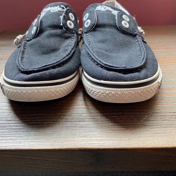 Ed Hardy canvas slip on boat shoes - Picture 2 of 7